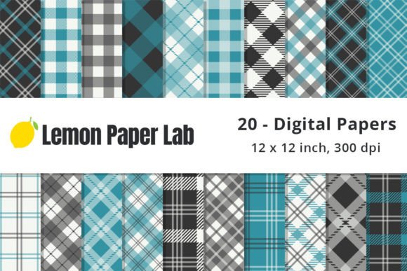 Blue and Black Plaid Digital Backgrounds: Elevating Your Creative Projects with Timeless Patterns