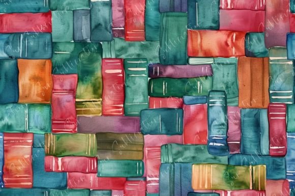 Colorful Abstract Book Seamless Pattern: A Versatile Design Asset for Creative Projects