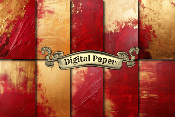 Elevate Your Creative Projects with Abstract Red and Gold Texture Backgrounds