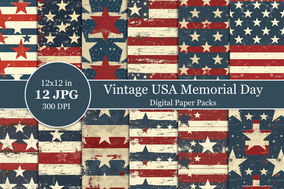 Elevating Patriotic Design: The Strategic Value of Vintage USA Memorial Day Digital Paper in Contemporary Creative Workflows