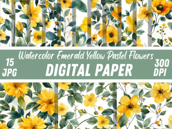 Evaluating Watercolor Emerald Yellow Pastel Pattern: A Comprehensive Guide for Digital Designers and Crafters