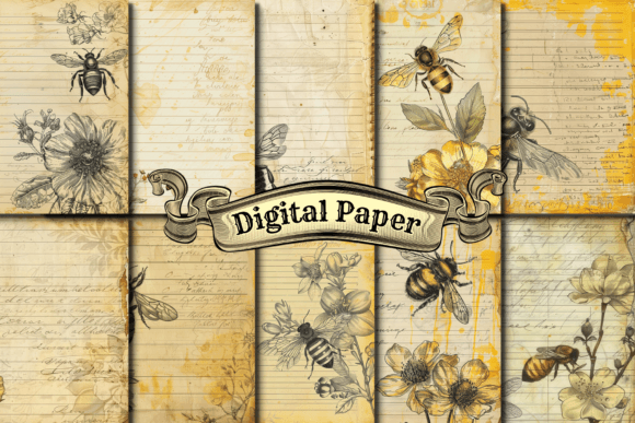 Honey Bee Vintage Junk Journal Printable