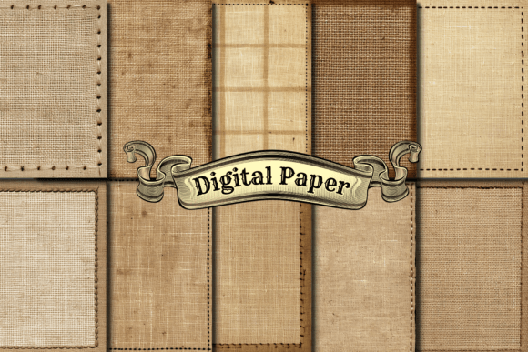 Natural Burlap Digital Papers