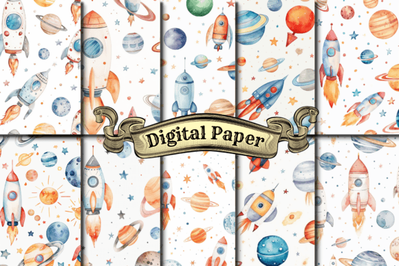 Outer Space Planet Digital Papers: A Creative Resource for Designers and Creators