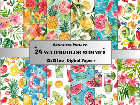 Seamless Watercolor Summer Pattern Paper: A Comprehensive Evaluation for Digital Designers