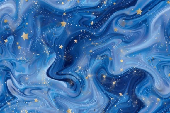 Starry Night Sky Abstract Art Seamless