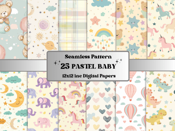 The Strategic Value of Seamless Pastel Baby Pattern Paper in Contemporary Design Workflows