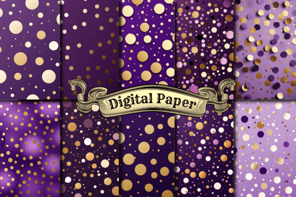 Unlocking Creative Potential with Purple and Gold Digital Paper for Modern Design Projects