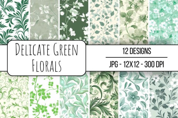 Unlocking Creativity with the Delicate Green Floral Seamless Pattern Collection