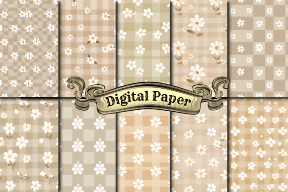 Vintage Digital Paper Scrapbook Paper